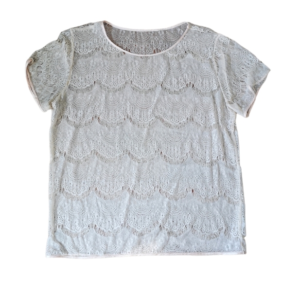 American Apparel El Salvador Nude Lace Top - Picture 3 of 5